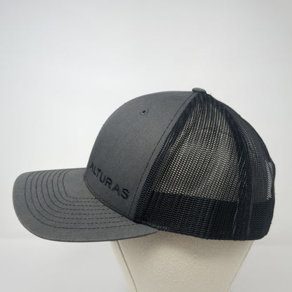 Alturas Snapback Mesh Back Trucker Hat Gray One Size Colorblock Richardson