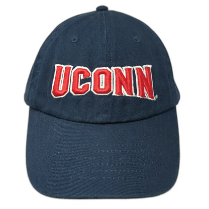 UConn Huskies NCAA Blue One Size Cap Adjustable Slideback Strap Embroidered Hat