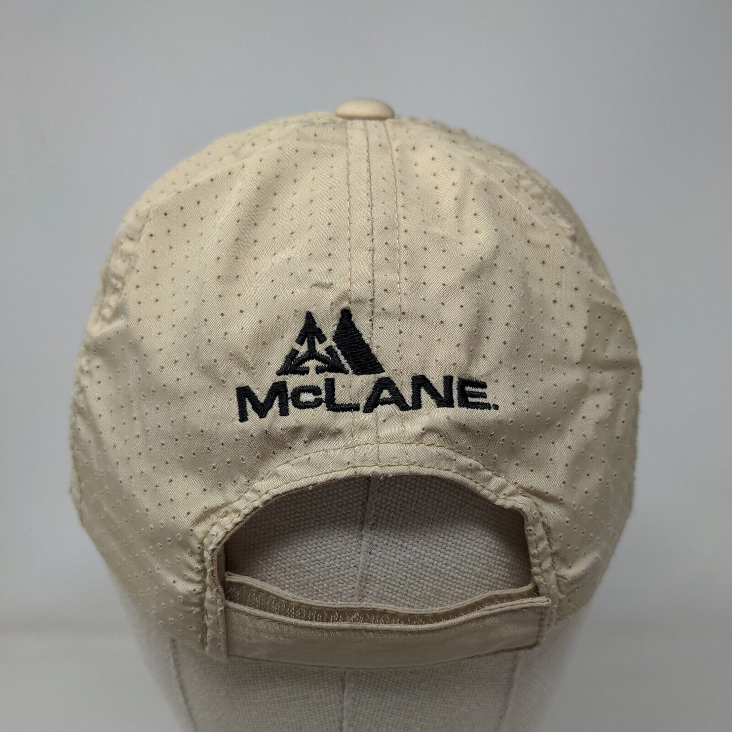 All 4 One McLane Strapback Hat Tan One Size Embroidered Port Authority