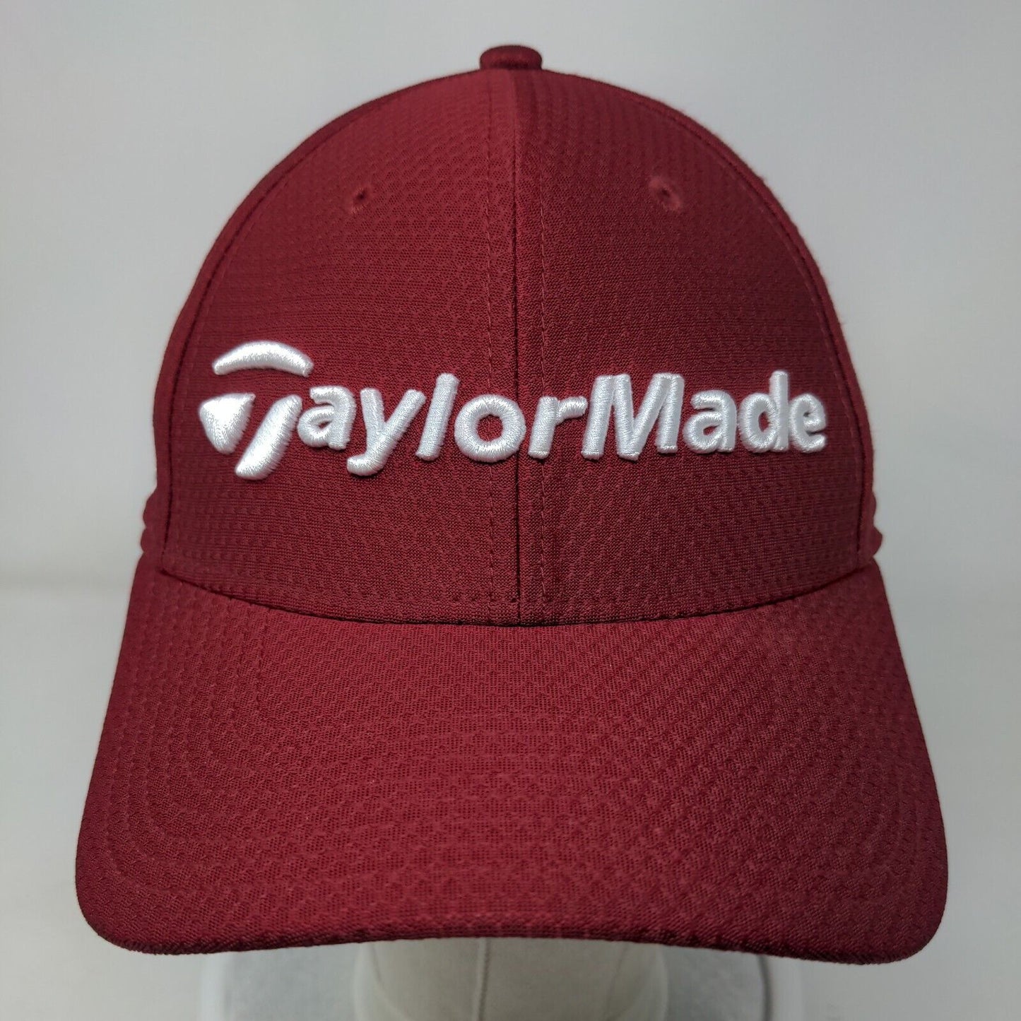 Taylor Made Fitted Hat Red S/M Lightweight 6 Panel Tour Authentic New Era