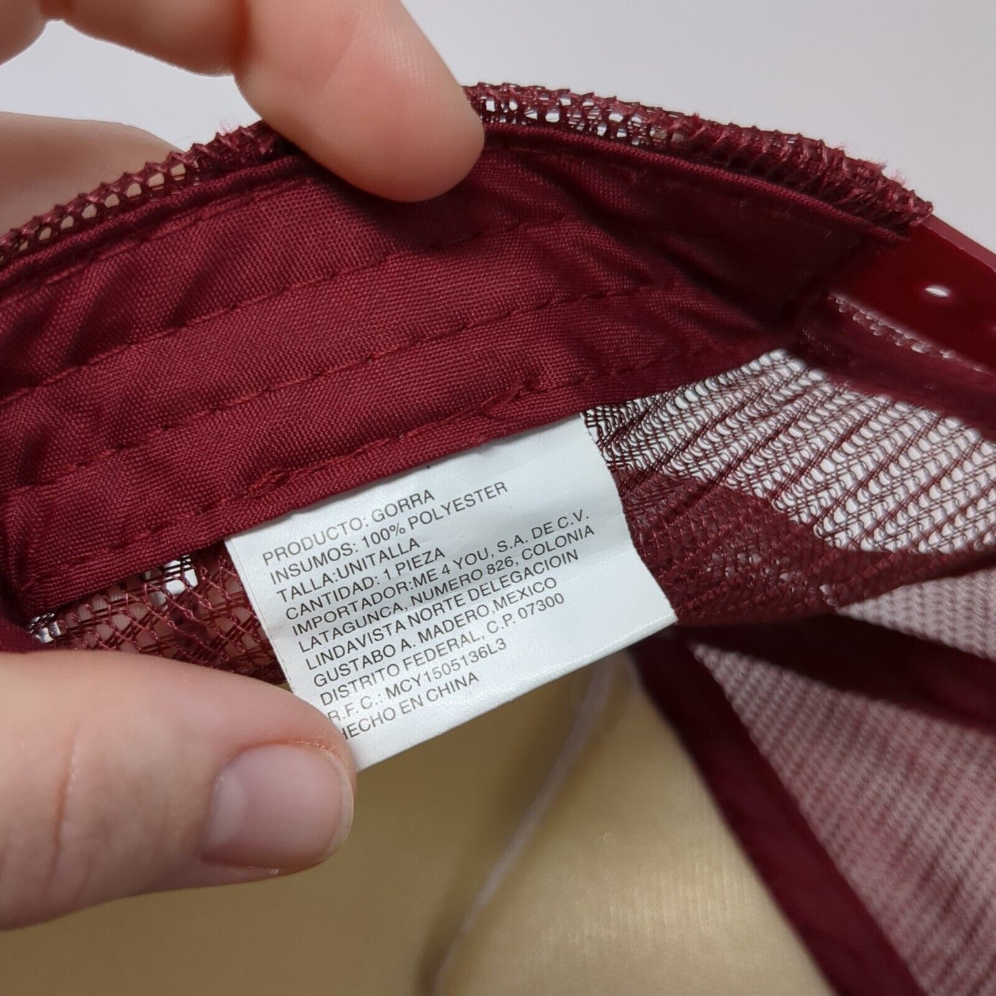 Isla Mujeres Snapback Trucker Hat Red OSFA Mesh Back Embroidered