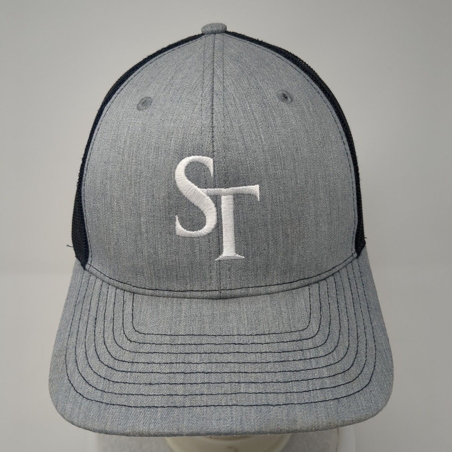 ST Snapback Mesh Back Trucker Hat Gray One Size Embroidered Richardson