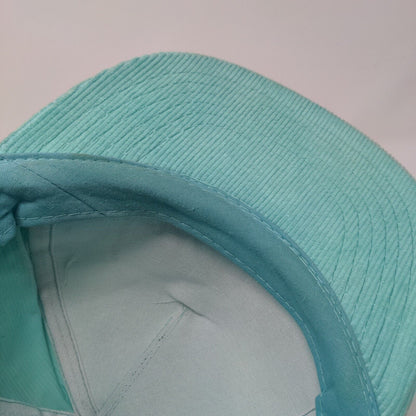 Lagoon Snapback Hat Greenish-Blue OSFA Adjustable Corduroy Triangle