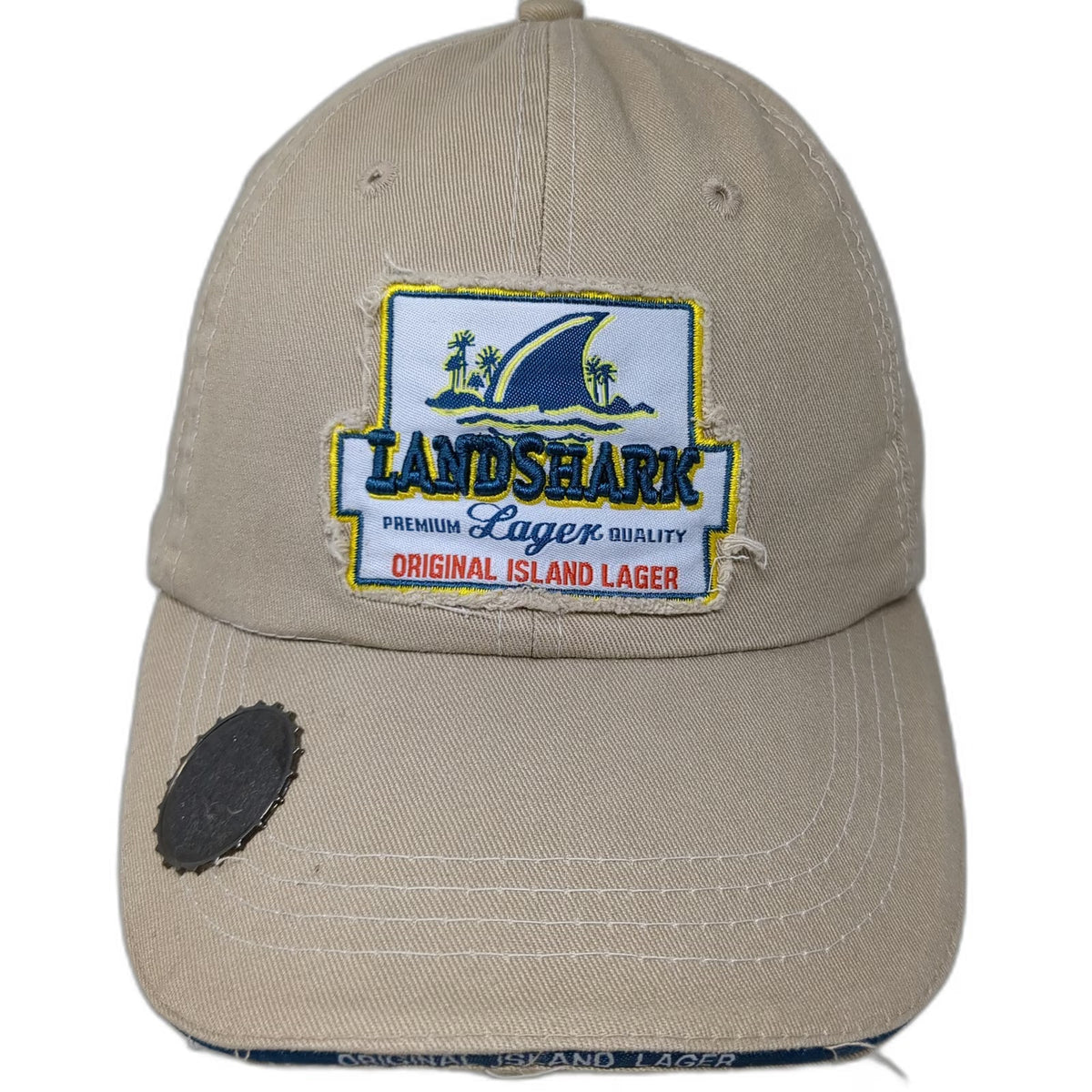 LandShark Lager Margaritaville Beige One Size Baseball Cap Bottle Opener Hat