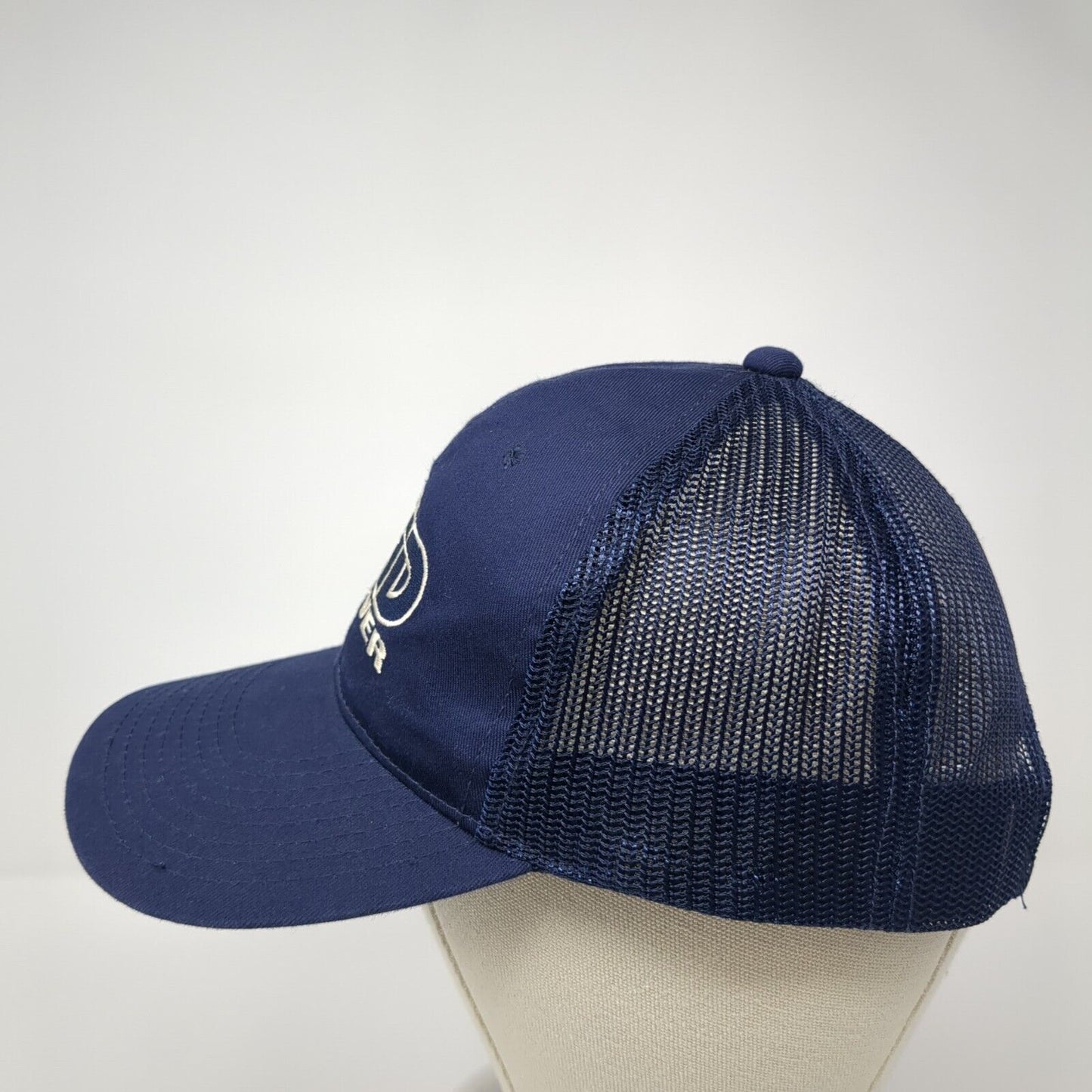 Best Dad Ever Snapback Trucker Hat Blue One Size Mesh Back Adjustable