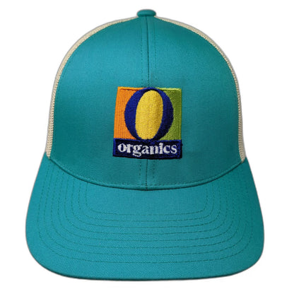Pacific Headwear Trucker Hat Blue Beige One Size Organics Patch Mesh Snapback