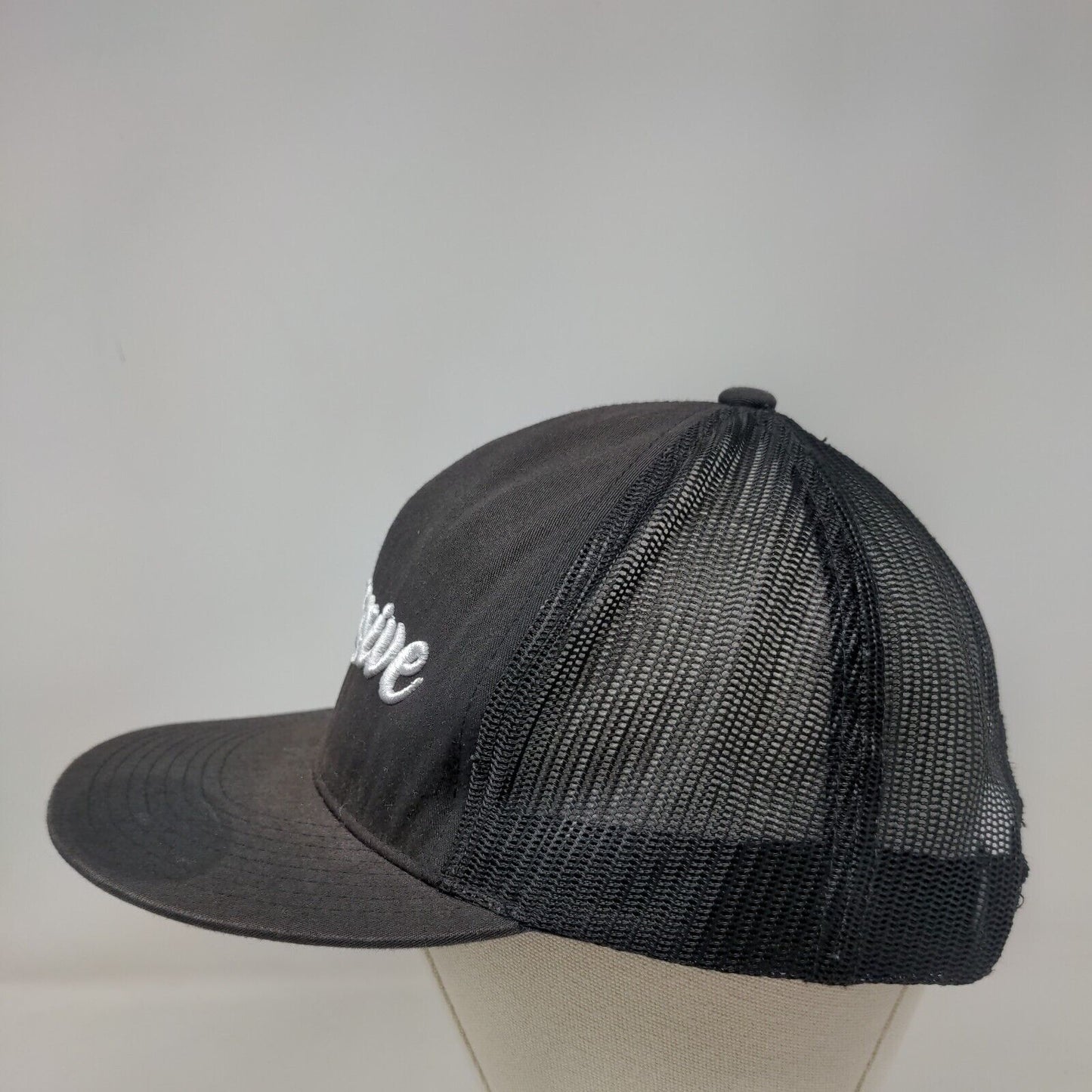 Expensive Snapback Mesh Back Trucker Hat Black One Size Embroidered