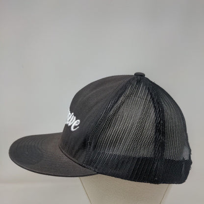Expensive Snapback Mesh Back Trucker Hat Black One Size Embroidered