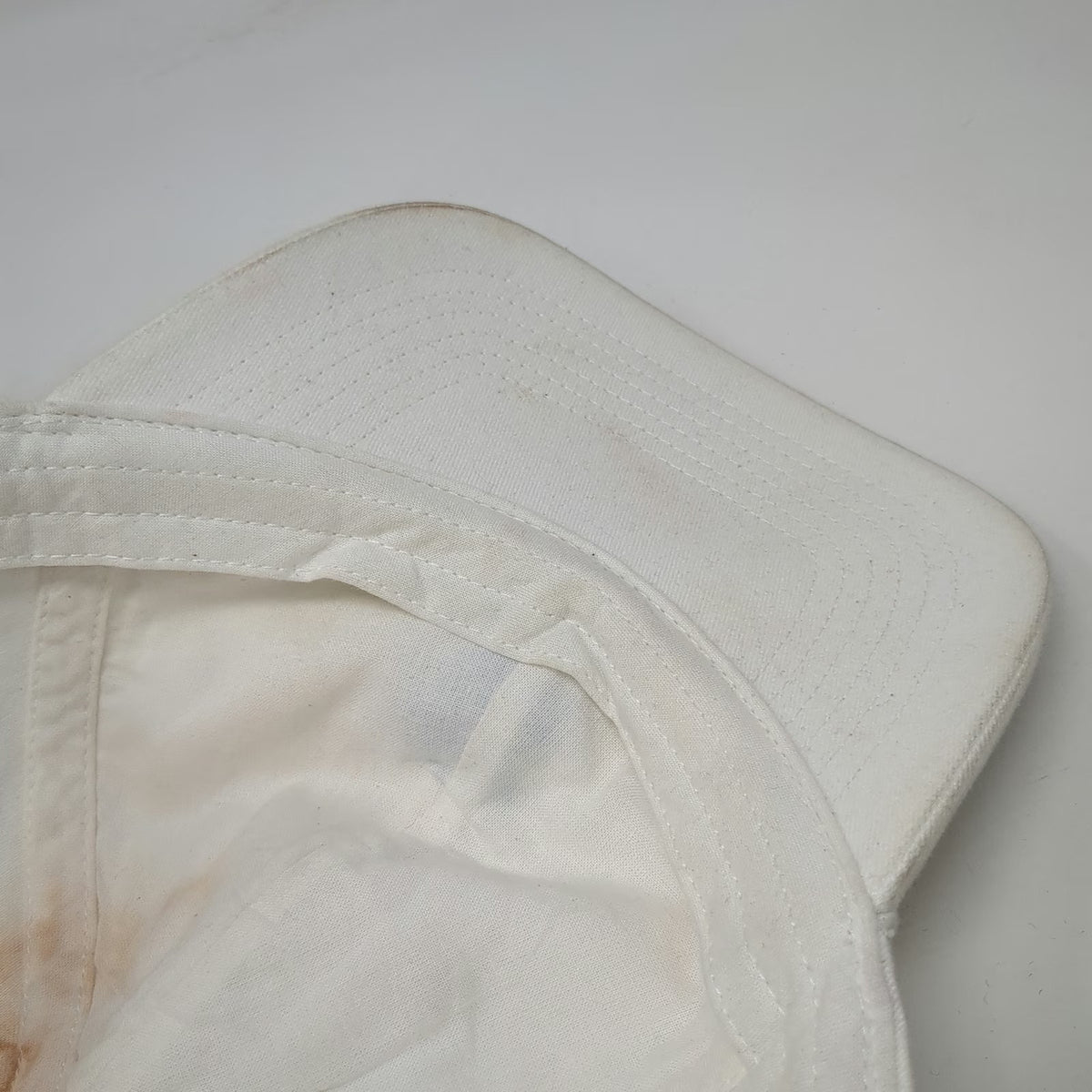 Goodfellow & Co White Baseball Cap One Size Blue Flower Leather Slideback hat