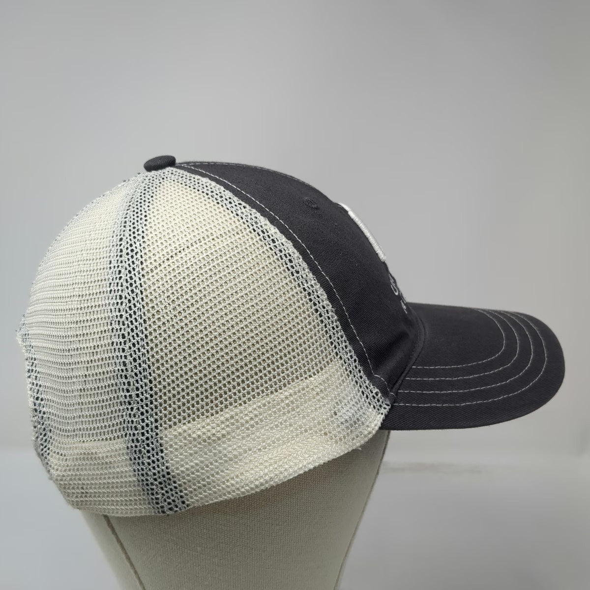 Richardson Trucker Hat Gray One Size Universal Athletic Snapback Mesh Adjustable