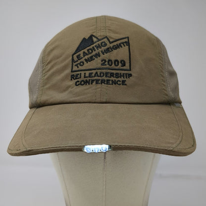 REI Baseball Cap Brown One Size 2009 Leadership Conference LED Light Brim Hat