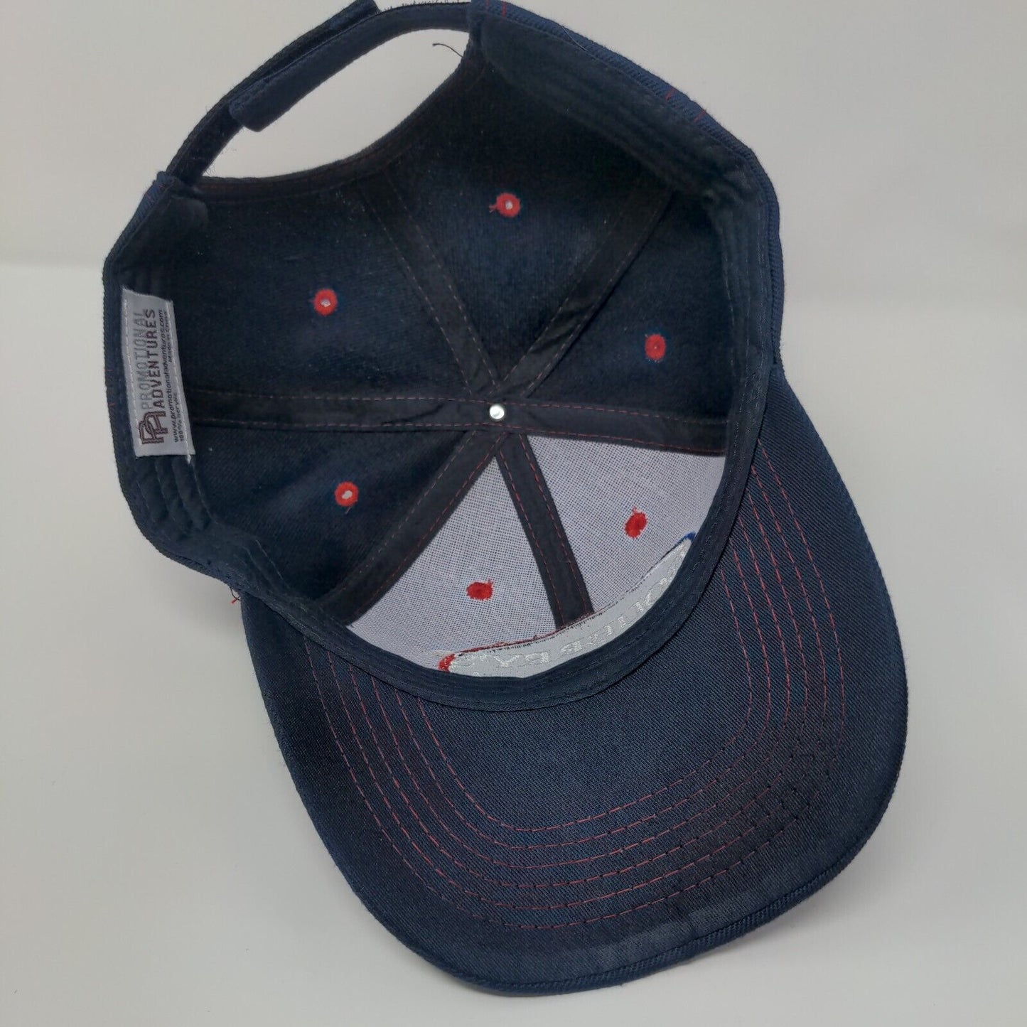 Equerry's Strapback Hat Blue OS Adjustable Embroidered Vented Holes 6 Panel