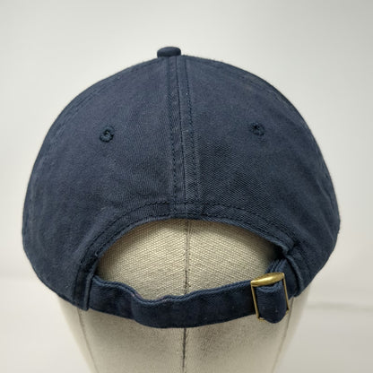 Baseball Cap Blue One Size Embroidered American Flag Slideback Curved Brim Hat
