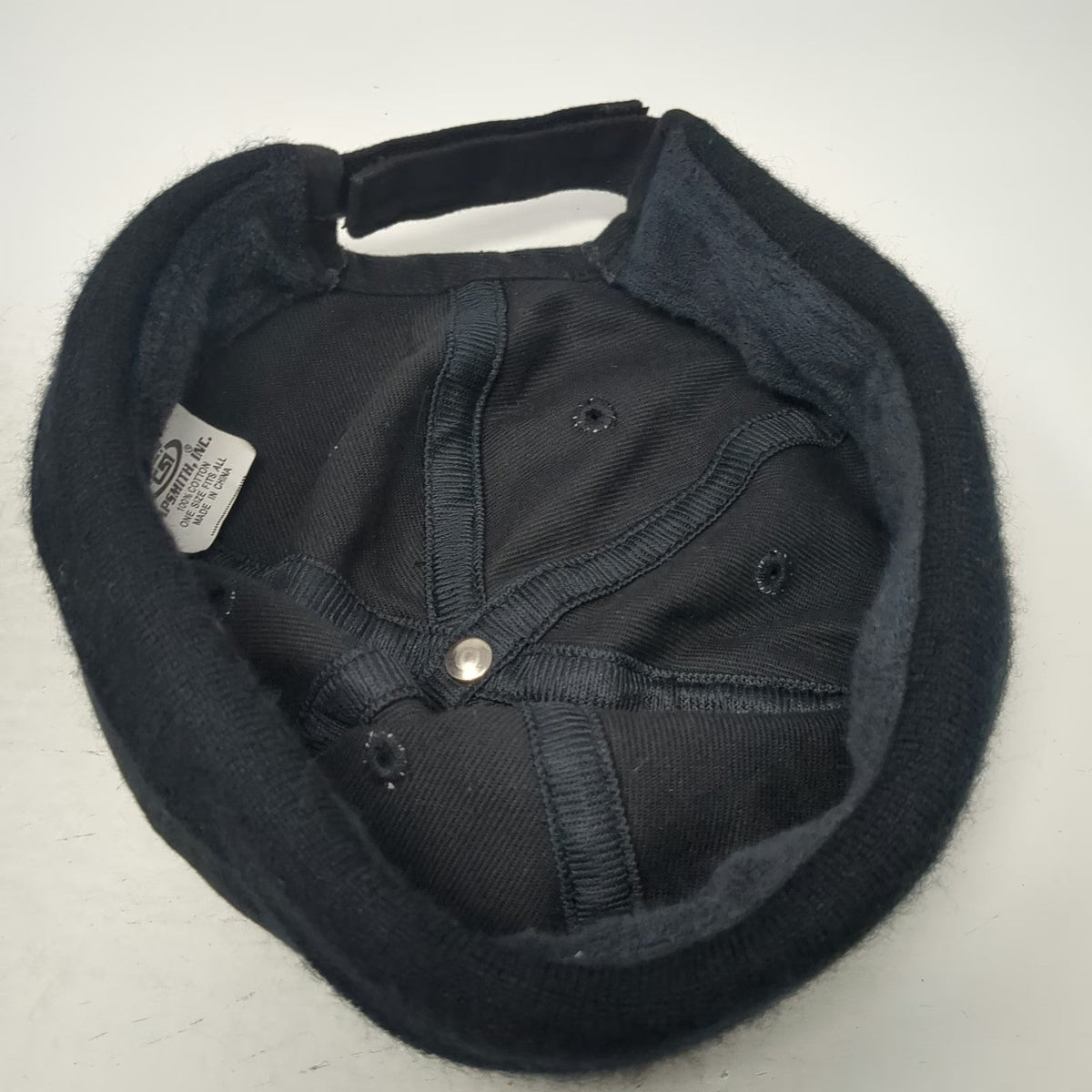 Capsmith Baseball Cap Black One Size Bullet Proof Strapback Brimless Cotton Hat