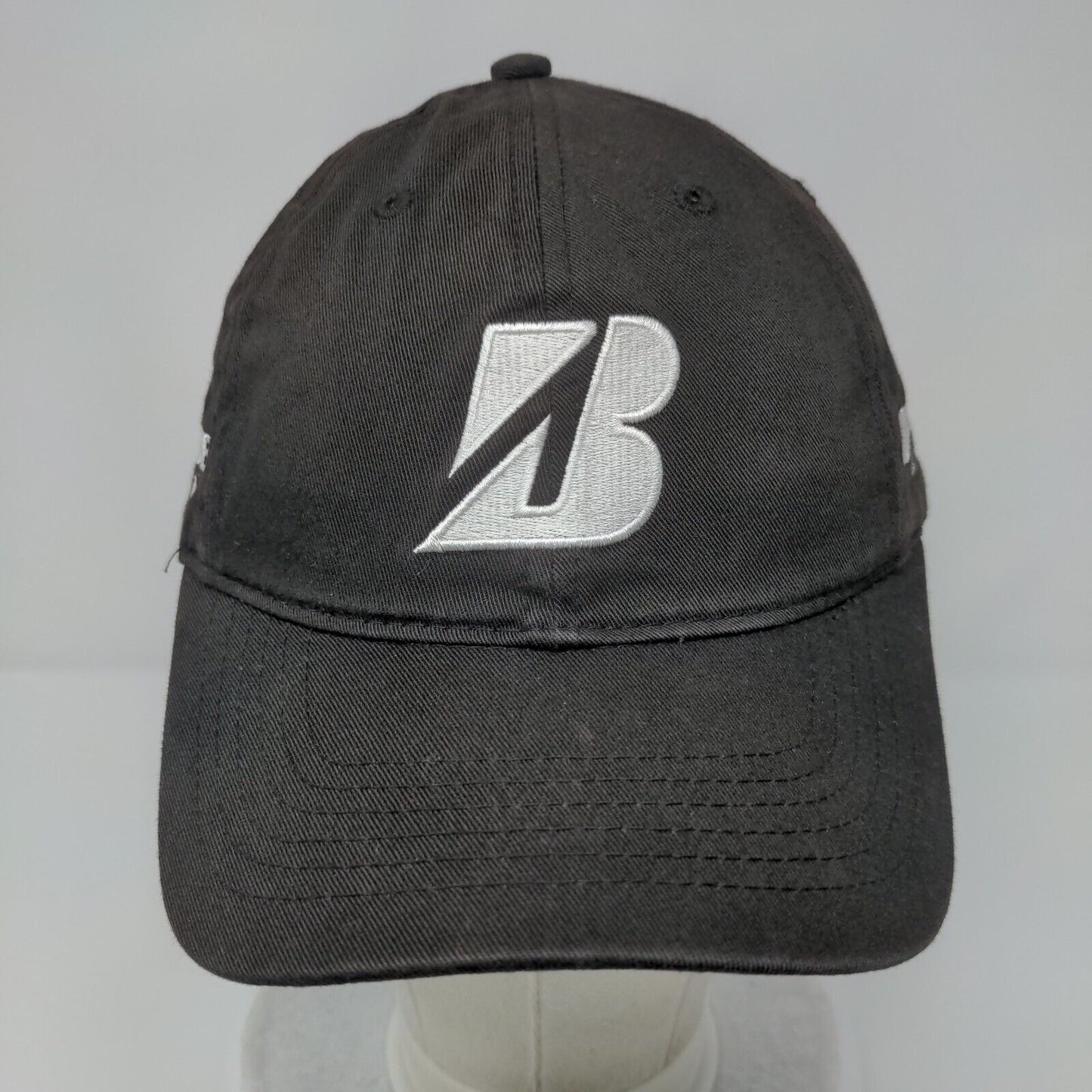 Bridgestone Golf Slideback Hat Black OSFA Adjustable Embroidered Cotton