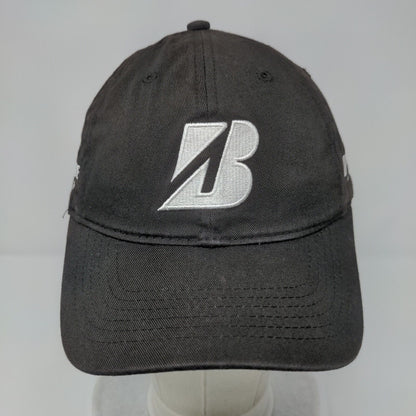 Bridgestone Golf Slideback Hat Black OSFA Adjustable Embroidered Cotton
