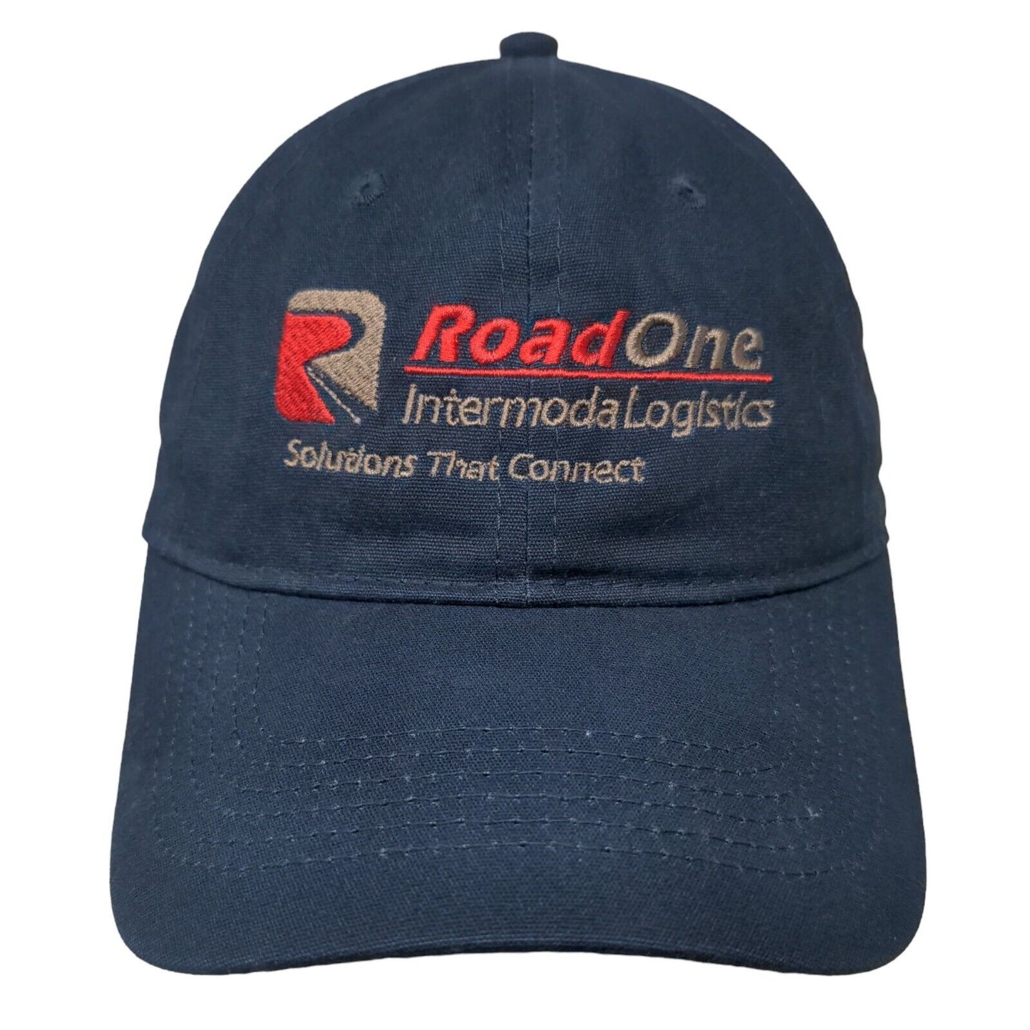 Road One Intermoda Logistcs Strapback Hat Blue One Size Cotton Port & Company