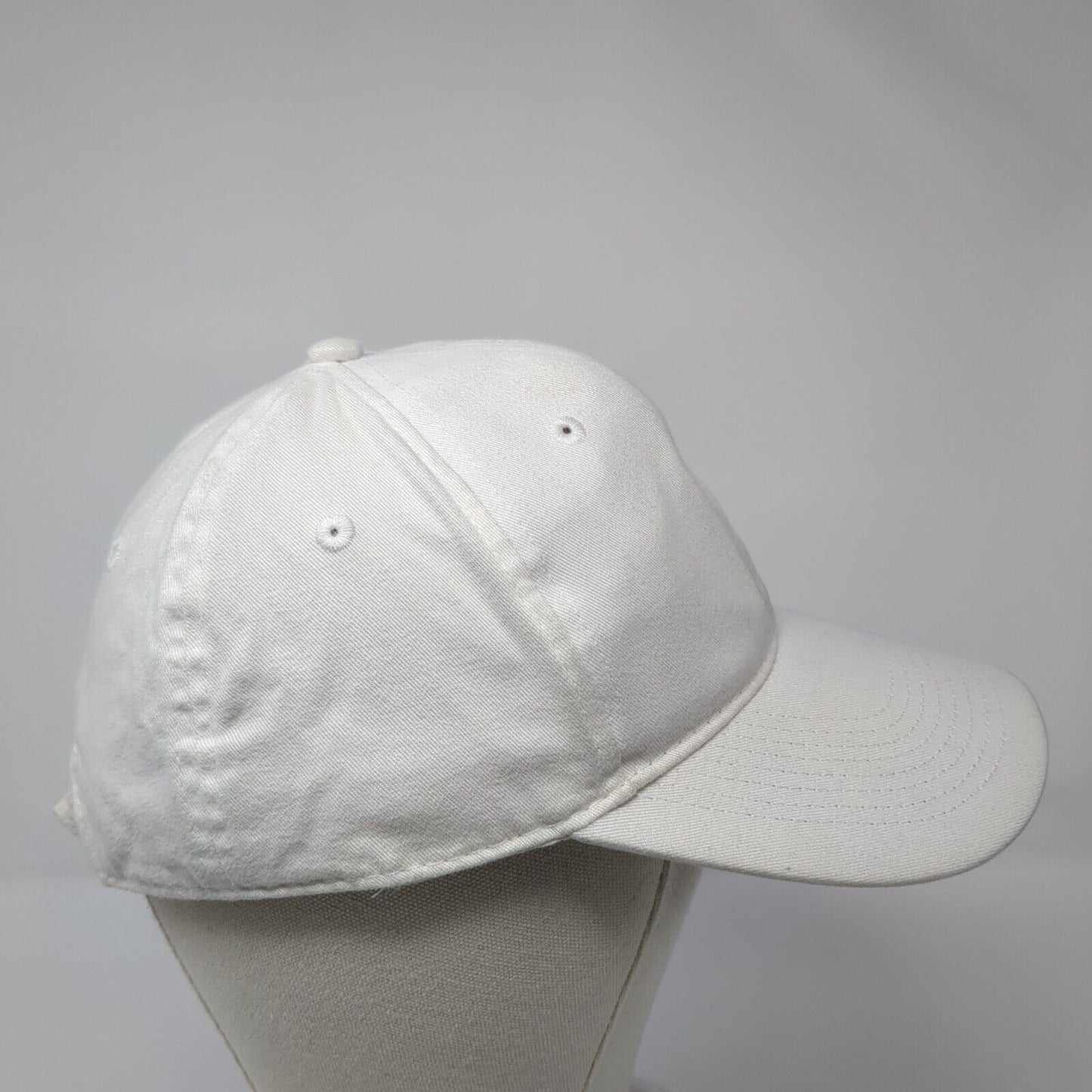 Unbranded Strapback Hat Arctic White One Size Adjustable 6 Panel Blank