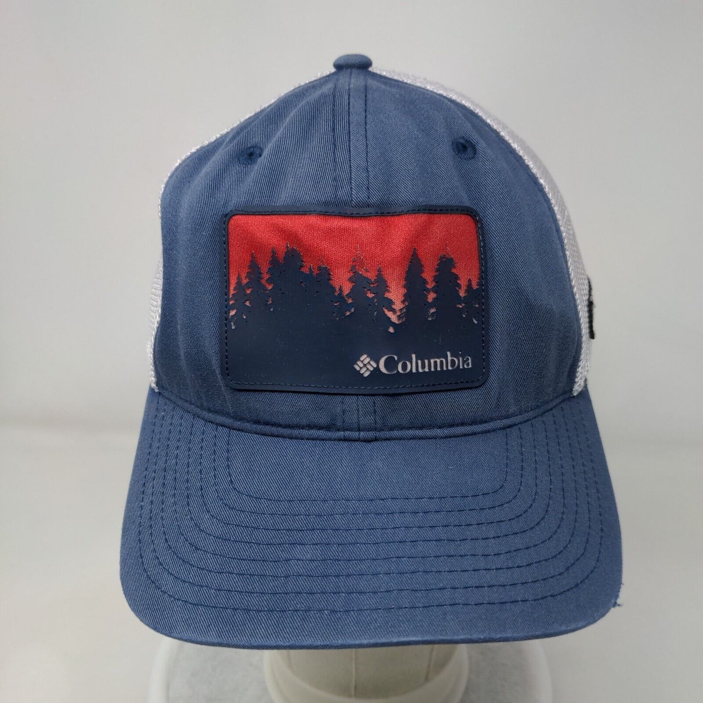Columbia Patch Fitted Mesh Back Trucker Hat Blue L/XL Colorblock