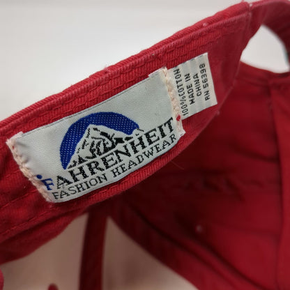 Fahrenheit Baseball Cap Red One Size Central Oregon Flyfishers Logo Cotton Hat