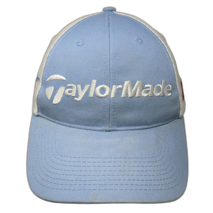 TaylorMade Baseball Cap Blue One Size Mesh Back r7 Logo Strapback Golf Hat Pro