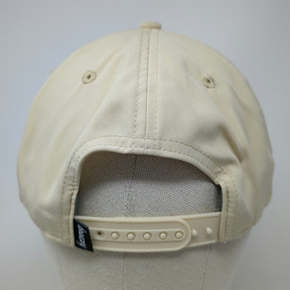 Breezy 5 Panel Hat Beige One Size Have A Day Embroidered White Rope Snapback