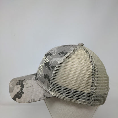 Brick Cash Building Material Snapback Mesh Back Trucker Hat Gray Camo OSFA