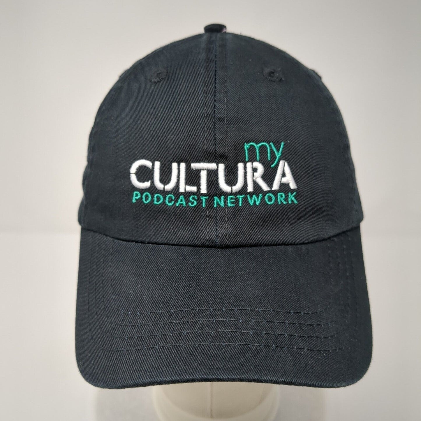 My Cultura Podcast Network Strapback Hat Black OS Adjustable Port & Company