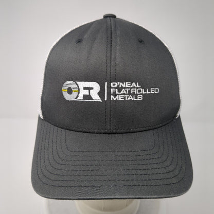 OR O'Neal Flat Rolled Metals Fitted Trucker Hat Gray OS Flexfit Mesh Yupoong