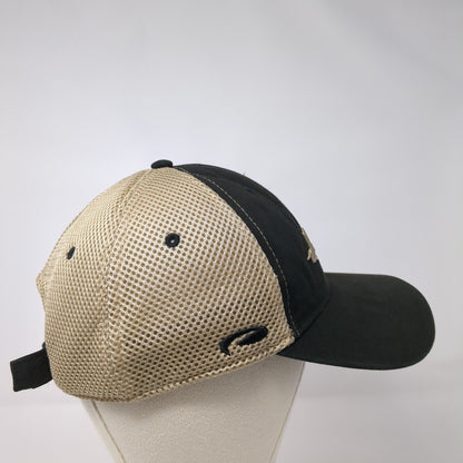 Whitetail Staff Strapback Mesh Back Hat Black One Size Adjustable Pukka