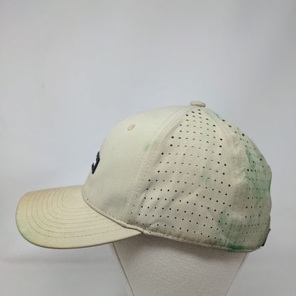 Aptive Strapback Hat Tan One Size Adjustable Laser Cut Solid 6 Panel