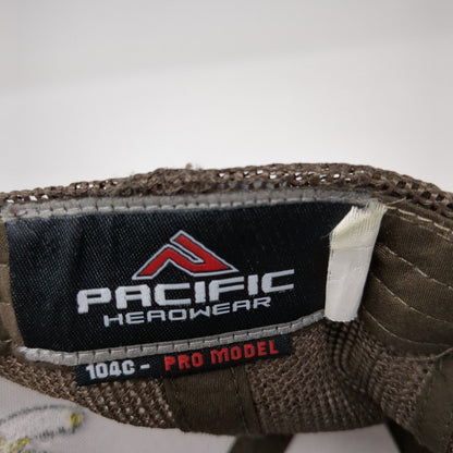 Remount Snapback Trucker Hat Brown OS Adjustable Mesh Back Pacific Headwear