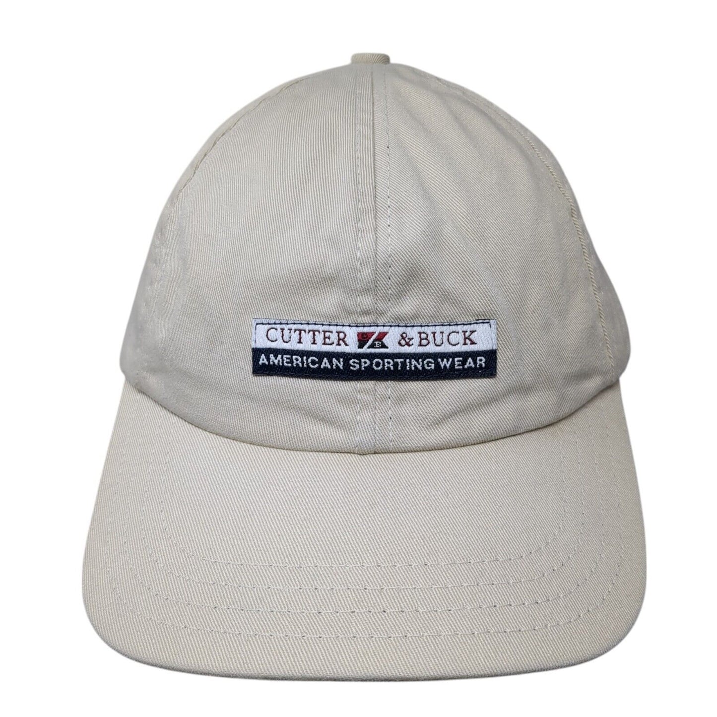 Cutter & Buck Patch Slideback Hat Tan One Size Adjustable 6 Panel