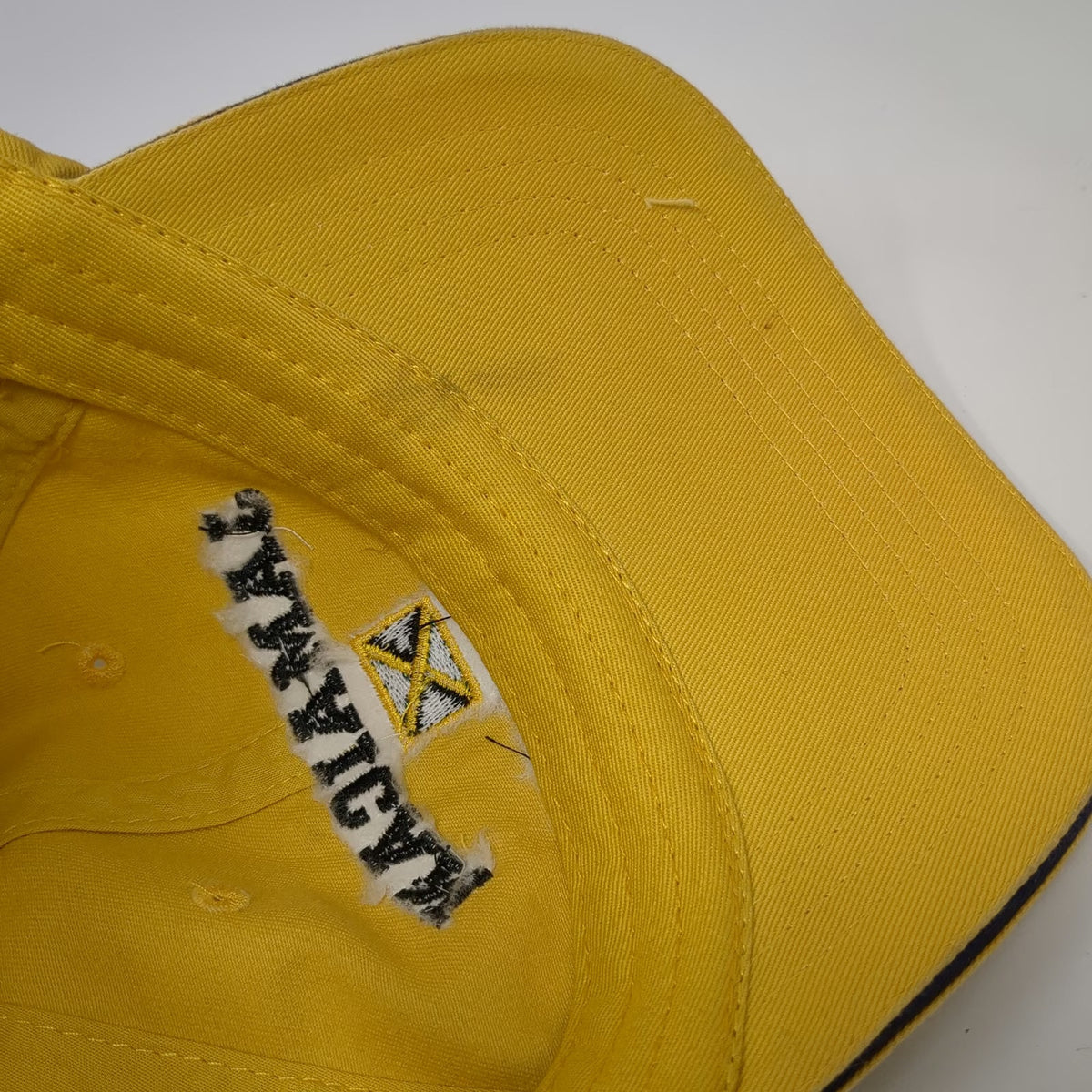 KC Caps Jamaican Bobsled Team Autographed Yellow Baseball Cap OSFM Signed Hat