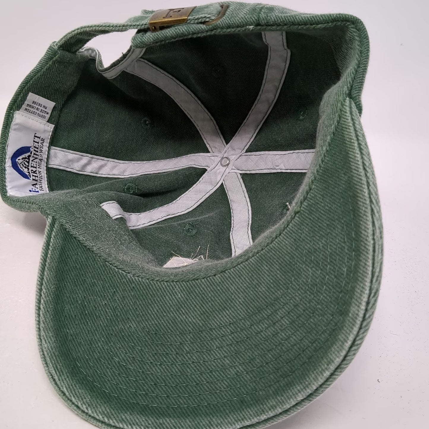 Fahrenheit Baseball Cap Green One Size Elderhostel Explore World Map Cotton Hat