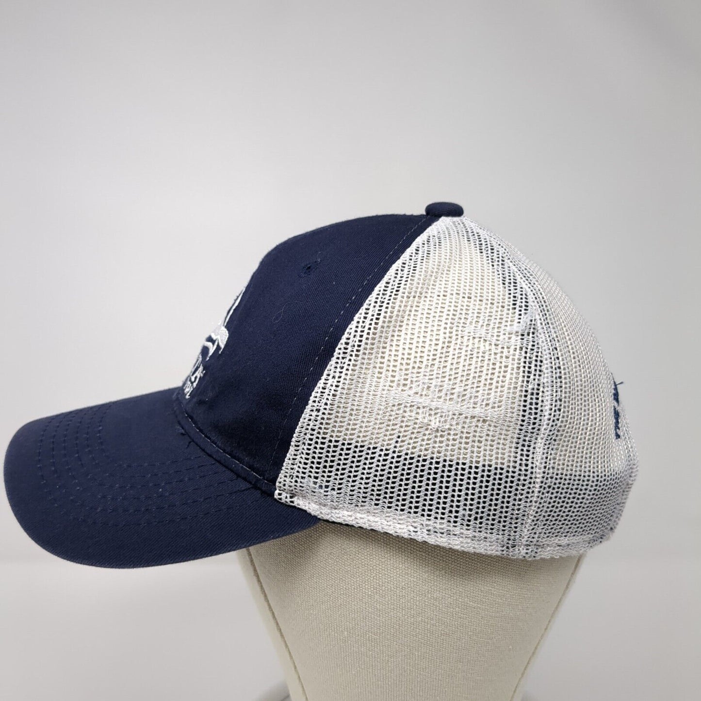 Delta Waterfowl Strapback Trucker Hat Blue OS Adjustable Mesh Back Outdoor Cap