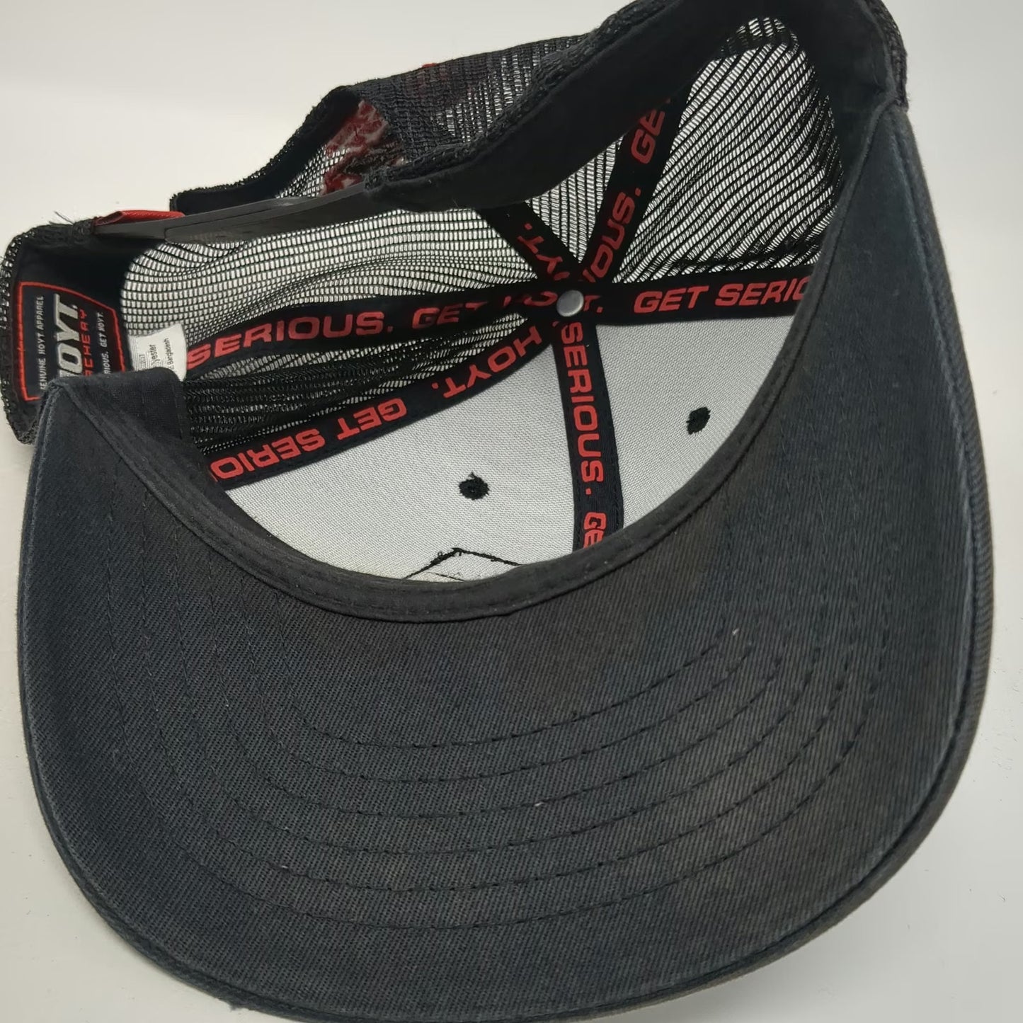 Hoyt Archery Black Trucker Hat One Size REDWRX Patch Mesh Back Snapback Logo