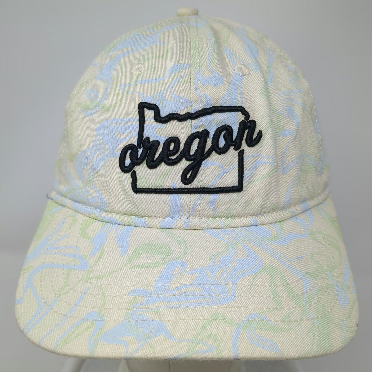 Home Free Baseball Cap Beige One Size Marble Print Oregon State Embroidered Hat