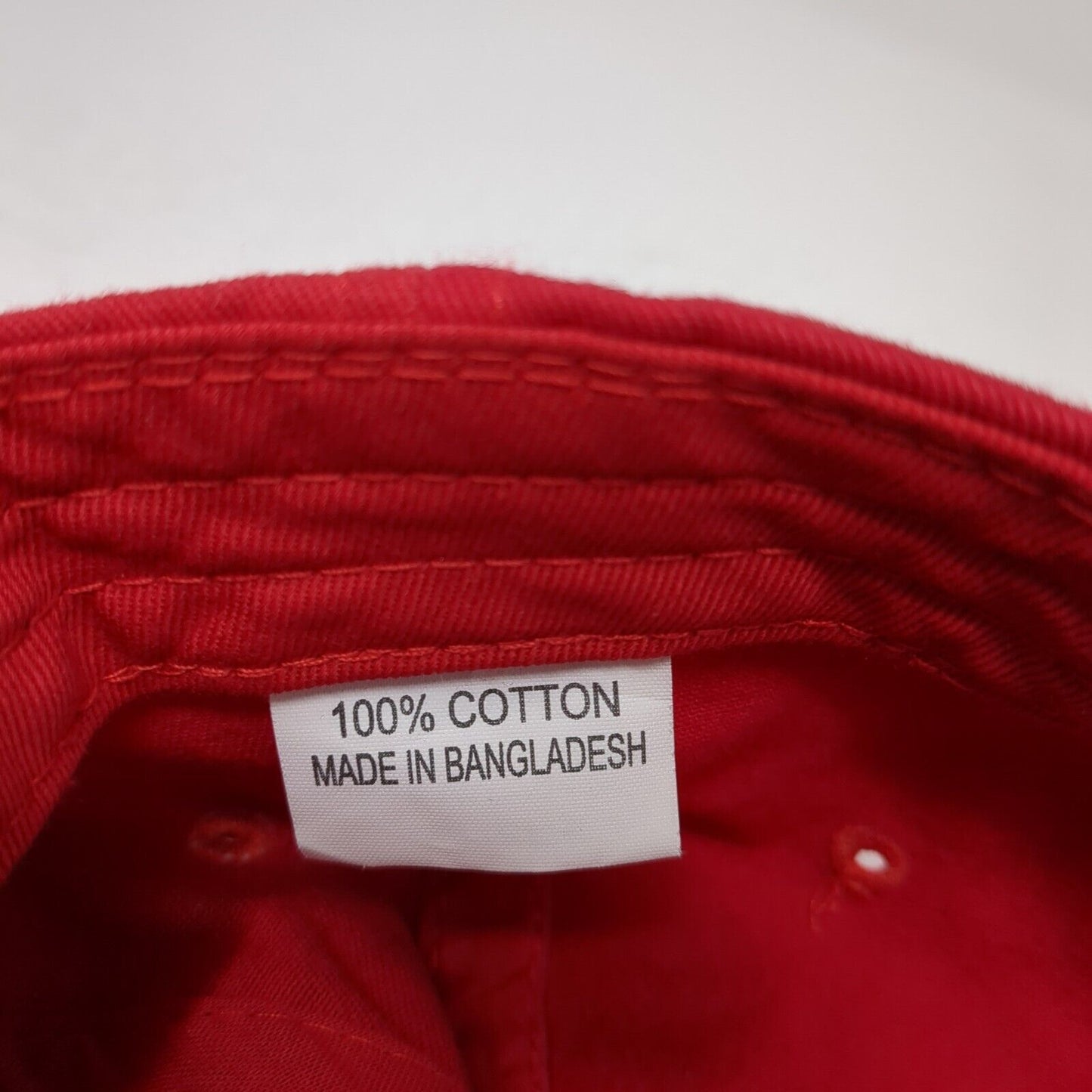 The 22 Slideback Hat Red One Size Adjustable Vented Holes 6 Panel Cotton