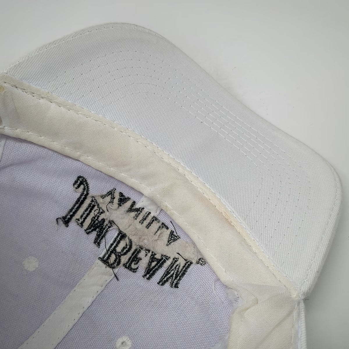 Jim Beam Vanilla Baseball Cap White One Size Slideback Side Patch Cotton Hat