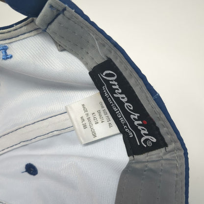 Imperial 5 Panel Blue OSFM Hat Solitude Flies Open Fifth Major Golf Rope Strap