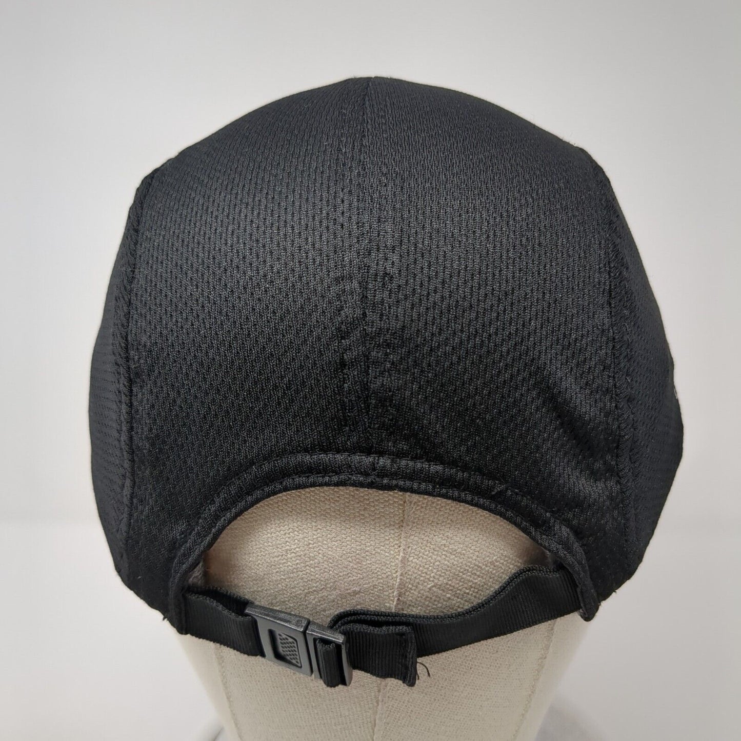 Headsweats Strapback 5 Panel Cap Black OS Adjustable Blank Coolmax Polyester