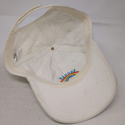 Life is Good Baseball Cap White One Size Choose Kindness Rainbow Strapback Hat
