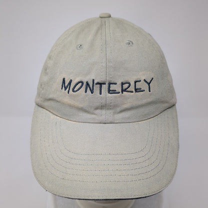 Monterey Slideback Hat Tan One Size Adjustable Embroidered River Beach