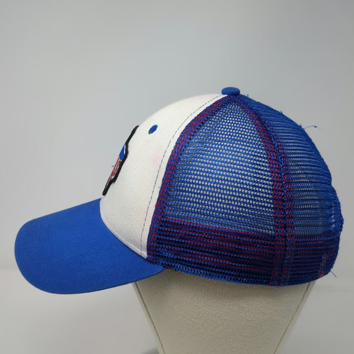 Tyler's Trucker Hat Blue One Size Texas State Patch Mesh Back Snapback White Red