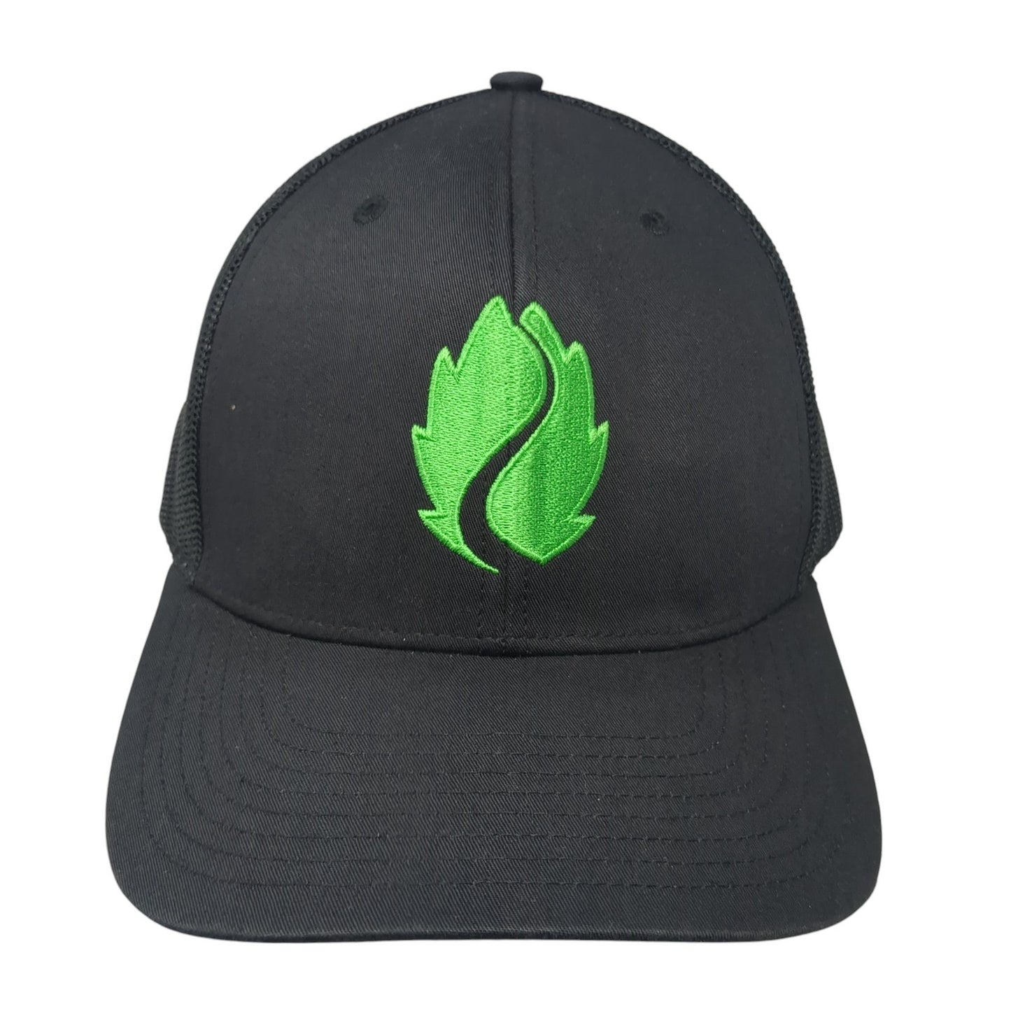 Hop Valley Brewing Co. Snapback Trucker Hat Black One Size Adjustable Mesh Back