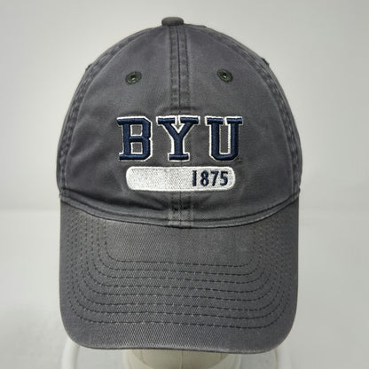 Legacy BYU Cougars NCAA Hat Gray Blue White One Size Slideback 1875 Embroidered