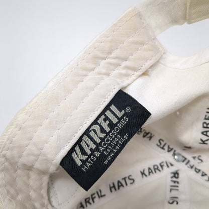 Greece Strapback Hat White One Size Adjustable Embroidered 6 Panel Karfil