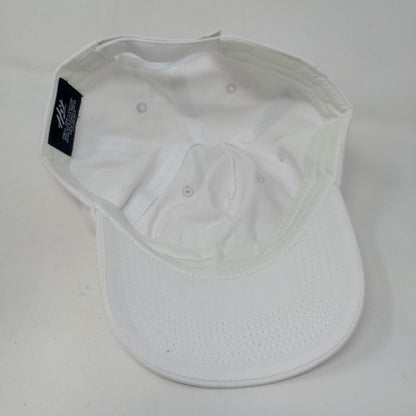 Hit Men's Strapback Hat White Size OSFM IQVIA Graphic Logo Cotton Adjustable