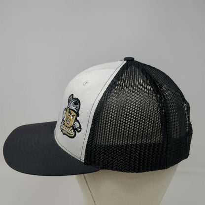 Richardson Trucker Hat Black One Size Mesh Snapback USA Flag Spuds Baseball Logo